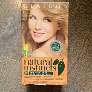 Clairol‎ Natural Instincts Medium Cool Blonde 6 Hair dye Color NEW KIT